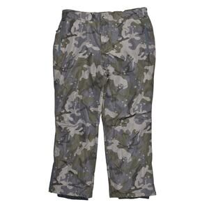 Free Country Men's 2XL Green Camouflage Ski Snow Pants Polyester Zip NWT